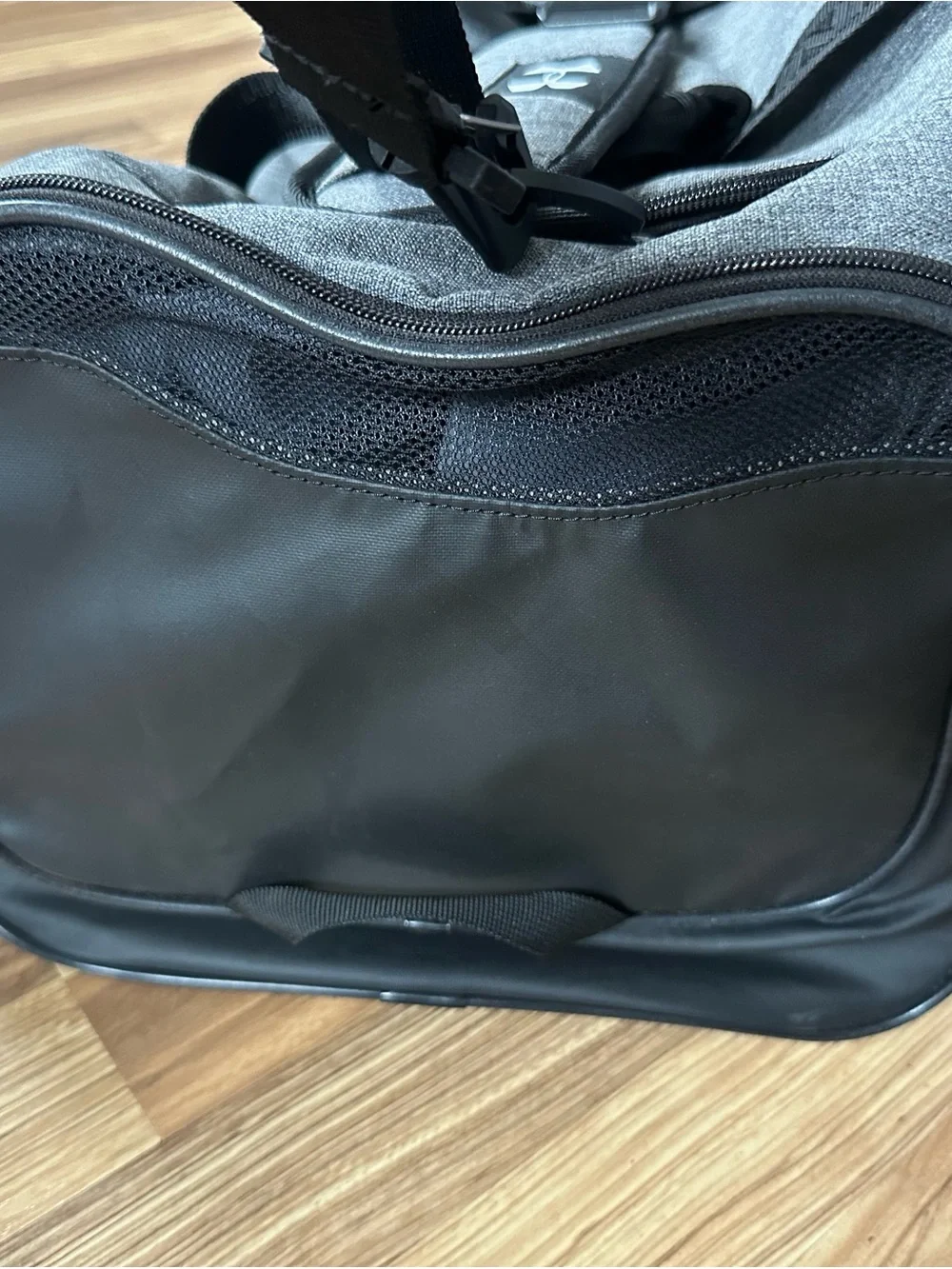 Under Armour Gray Duffel Bag with White Logo